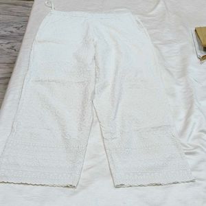 White Lakhnavi Plazo