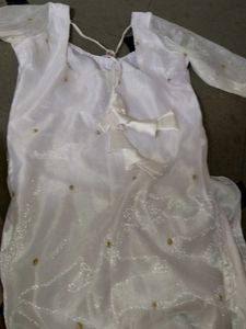 Elegant White &amp; Gold Blouse