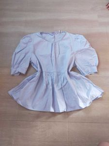 Light Lavender Pelum Puff Sleeve Top
