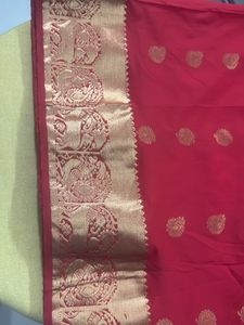Red &amp; Gold Pure Silk Saree