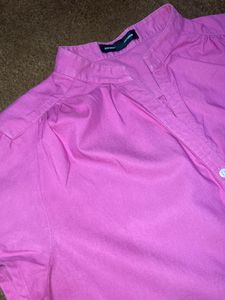 Pink Button-Down Top