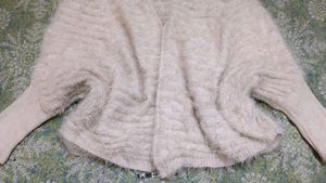 Beige Cozy Hooded Cardigan