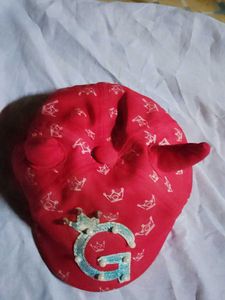 Cute Red Initial "G" Crown Hat
