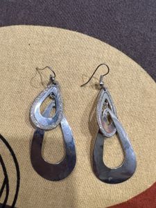 Silver Long Drop Earrings