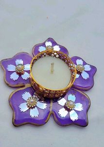 Pink Flower Candle Holder
