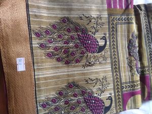 Peacock Print Sari