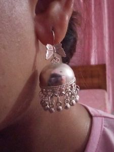 Silver Jhumka Earrings