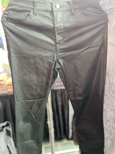H&M Black Coated Skinny Jeans