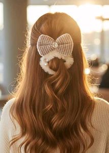 hair accessories bow nd clip 2 set in one packing