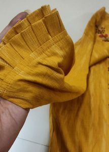 Mustard Embroidered Dress