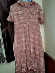 SS21 DRESS-MIDI-CHECK-WOMEN