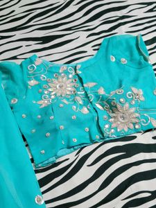 Moti work free size blouse
