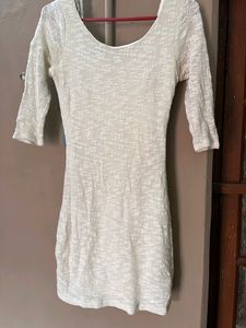 White Body Hugging Dress