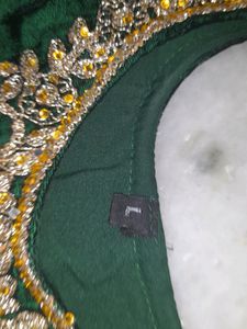 Beautiful Green Wedding Long Dress Velvet Cloth