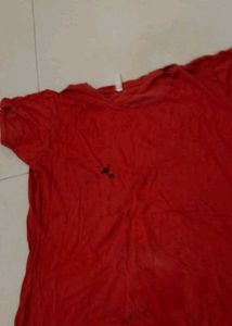 Red T-Shirt with Stain