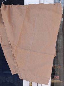 Stitched Nude Salwar Suit Set With Dupatta