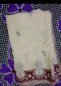 Elegant Embellished Heavy Duppta +freebie