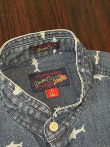 U.S.POLO ASSN Shark Print Denim Shirt