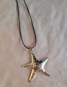 Y2k Pinteresty Star Swirl Chord Necklace
