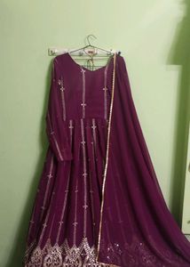 New/Unused All Over Embroidered Gown With Dupatta