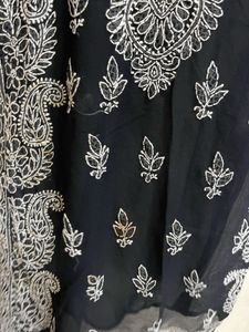 Black Chikankari Kurta
