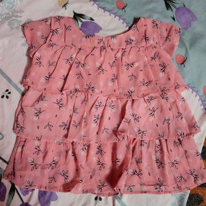 Cute Pink Floral Top