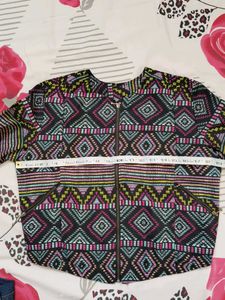 Patterned Zip-Up Jacket