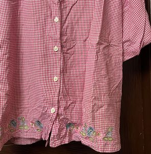 Pink Gingham Top