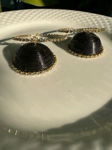 Ring Jhumkas 🖤✨, Water Resistant