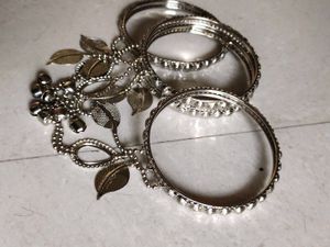 artificial silver bangles