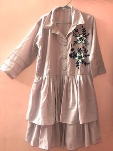 Floral Designed Lavender Tunic.