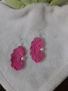 Crochet Half moon Earrings