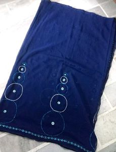 Georgette Navy Blue Light Saree