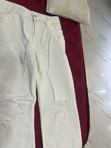 Ripped White Jeans