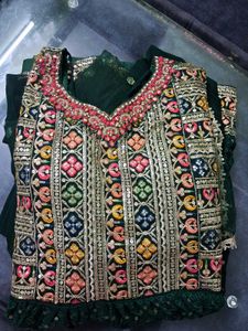 Green Embroidered Kurta Set