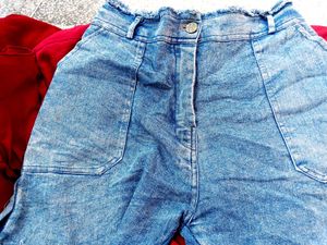 Crop Tee or denim shorts