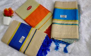 Kerala Cotton  Tissue Sarees -
