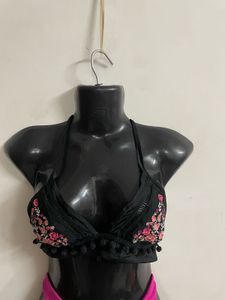 Floral Embroidered Bikini Set