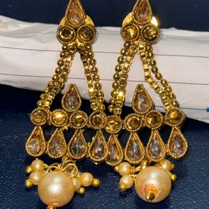 Elegant Gold Tone Earrings