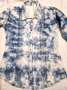 Denim Print Shirt For Women