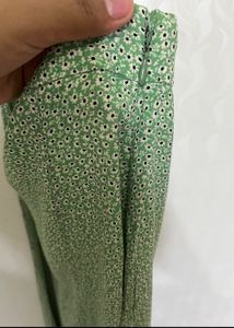 H&amp;M Floral Skirt With A Slit Infront