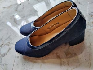 Blue Block Heels