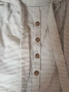 Beige Corduroy Mini Skirt