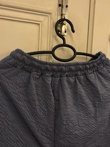 Comfy Blue Textured Pants