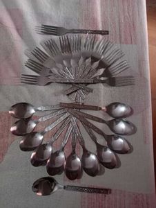 🚫Forks and Spoons Set of 24 Stainless Steel