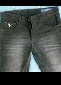 Men Guess Brand Stylish Black Jeans