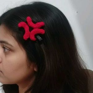 crochet angry hair clip