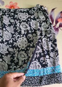 Floral Print Skirt Wrap Around