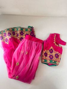 Pink Embroidered Lehenga Choli