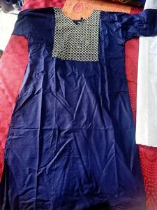 Blue Embellished Kurti